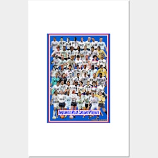 englands most capped players artwork, print, posters Posters and Art